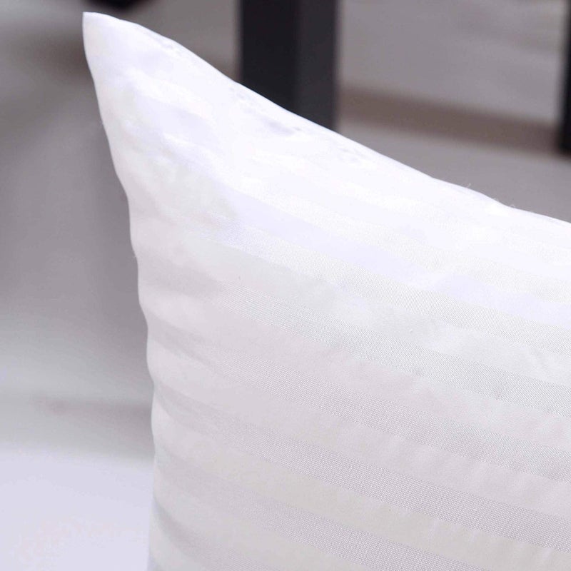 EvZ Premium Stuffer Pillow Insert Sham Square Form Polyester, 20" L X 20" W, Standard White Striped, for 20" Covers - Image 3